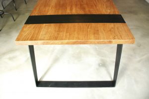 Large diner table steel and wood VENOM ©BRUTDESIGN2015