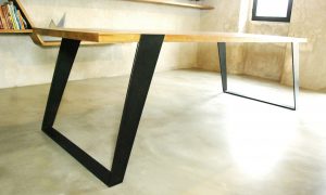 Large diner table steel and wood VENOM ©BRUTDESIGN2015