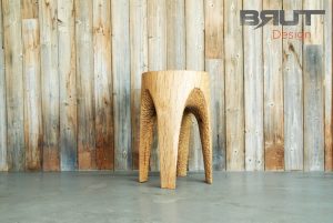 tabouret massif brut artisanal HOPFAB