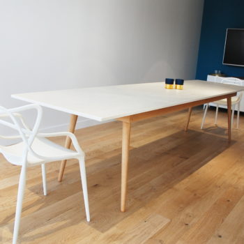 Table dekton céramique - Pied compas scandinave - table de réunion - ©BrutDesign - Artisan designer - Gers - Lot et Garonne - Sud Ouest- France