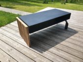 Table basse design bois et acier ©BrutDesign