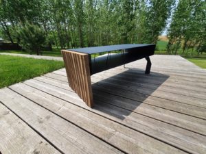 Table basse design bois et acier ©BrutDesign